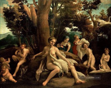  schwan - Leda mit dem Schwan Renaissance Manierismus Antonio da Correggio